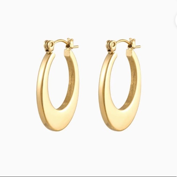 Cali Tiger Luna hoops in gold - Picture 1 of 2